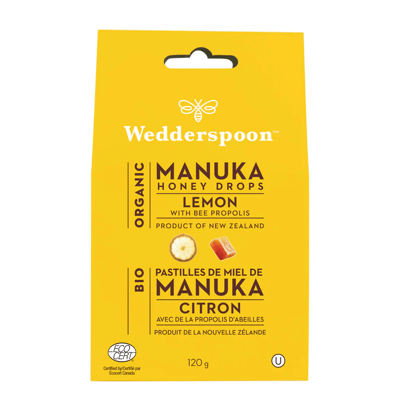 WEDDERSPOON Suppléments Pastilles manuka et citron bio 120g