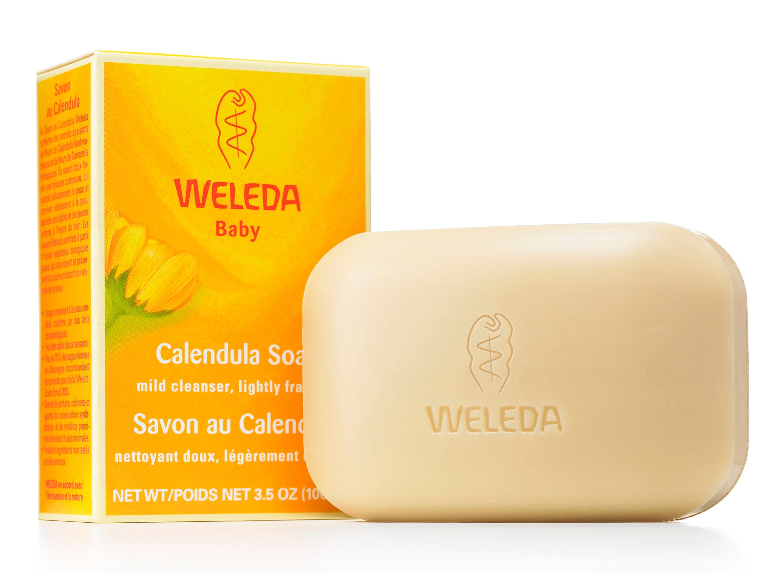 WELEDA Soins & Beauté Savon bébé au calendula 100g