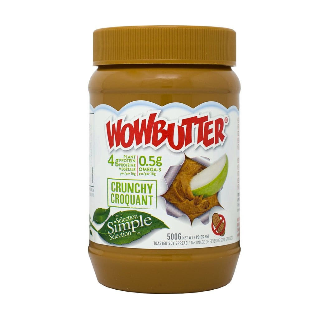 WOWBUTTER Épicerie Tartinade de soya croquant 500g
DATE DE PÉREMPTION : 28 NOVEMBRE 2026