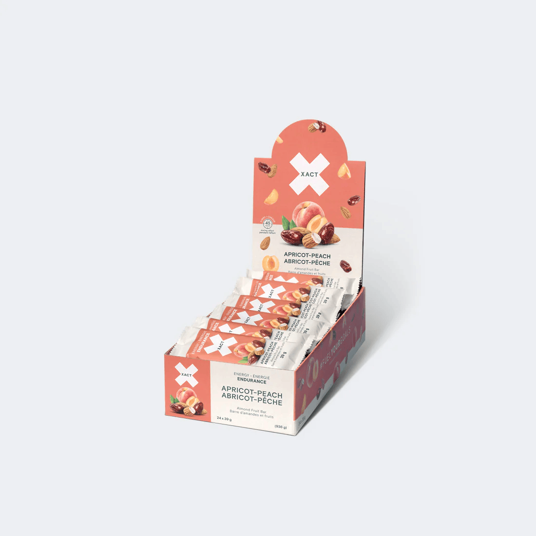 XACT NUTRITION Suppléments Barres endurance (abricot-pêche) 24x39g
