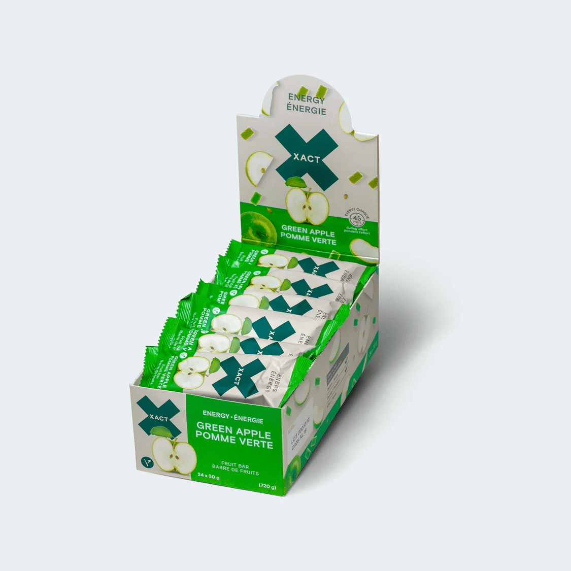 XACT NUTRITION Suppléments Barres énergie (pomme verte) 24x30g
