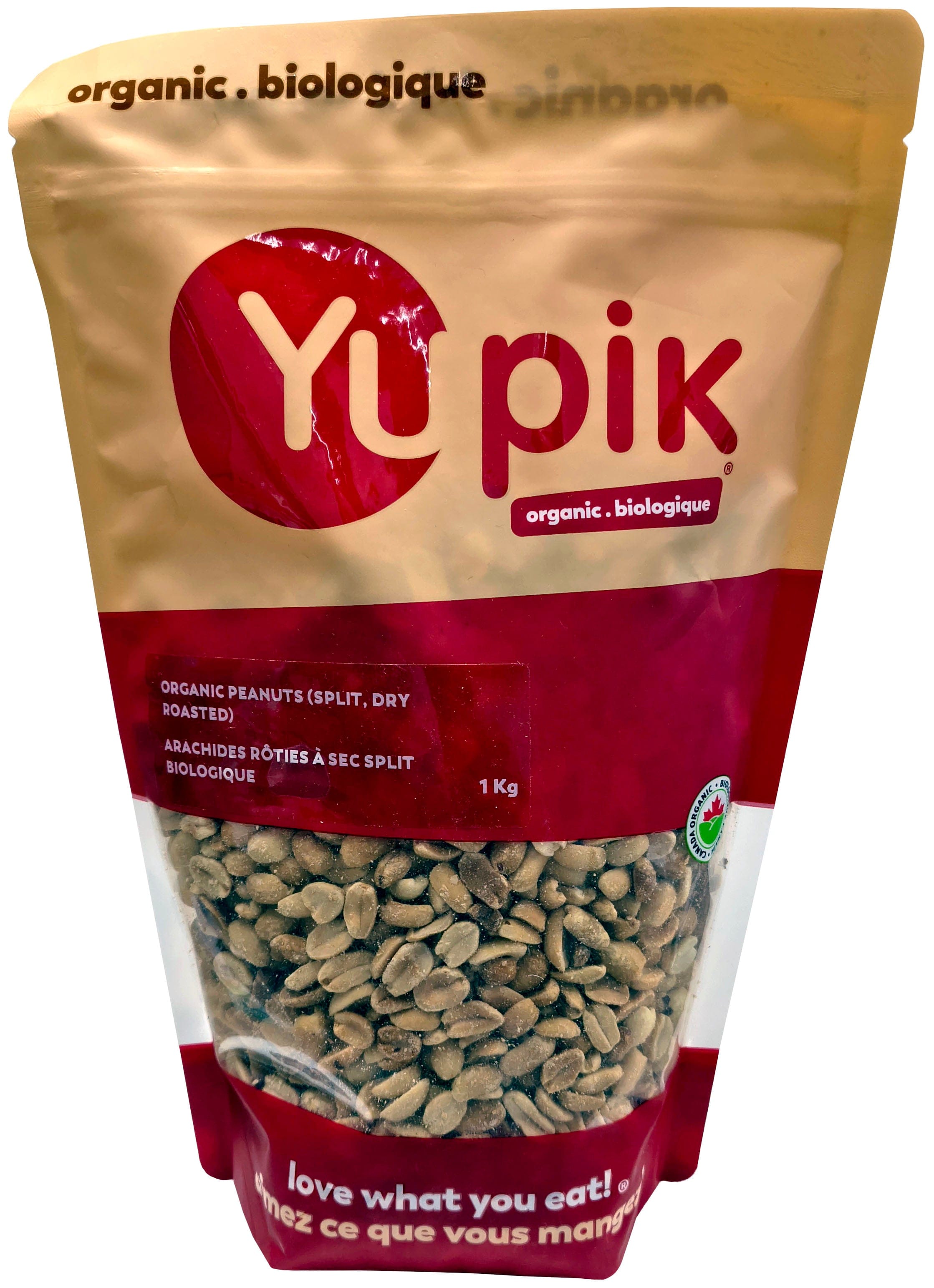 YUPIK Épicerie Arachides rôties à sec morceaux bio 1kg
