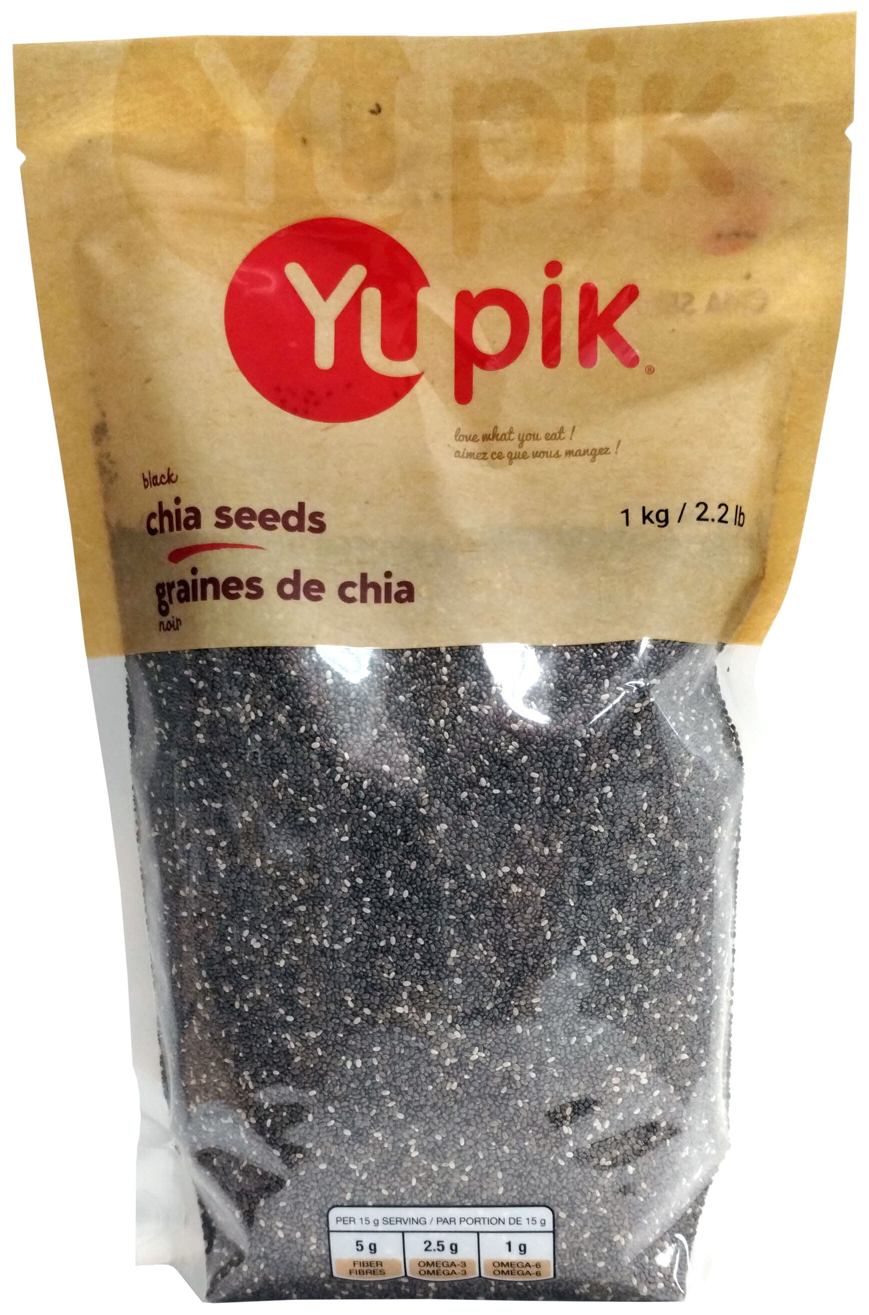YUPIK Épicerie Graines de chia noires 1kg