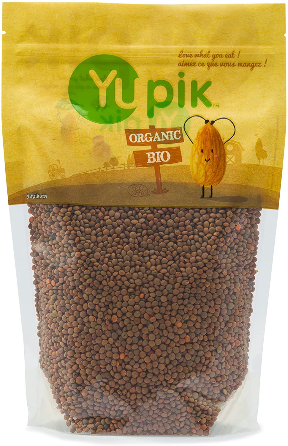 YUPIK Épicerie Lentilles brunes bio 1kg