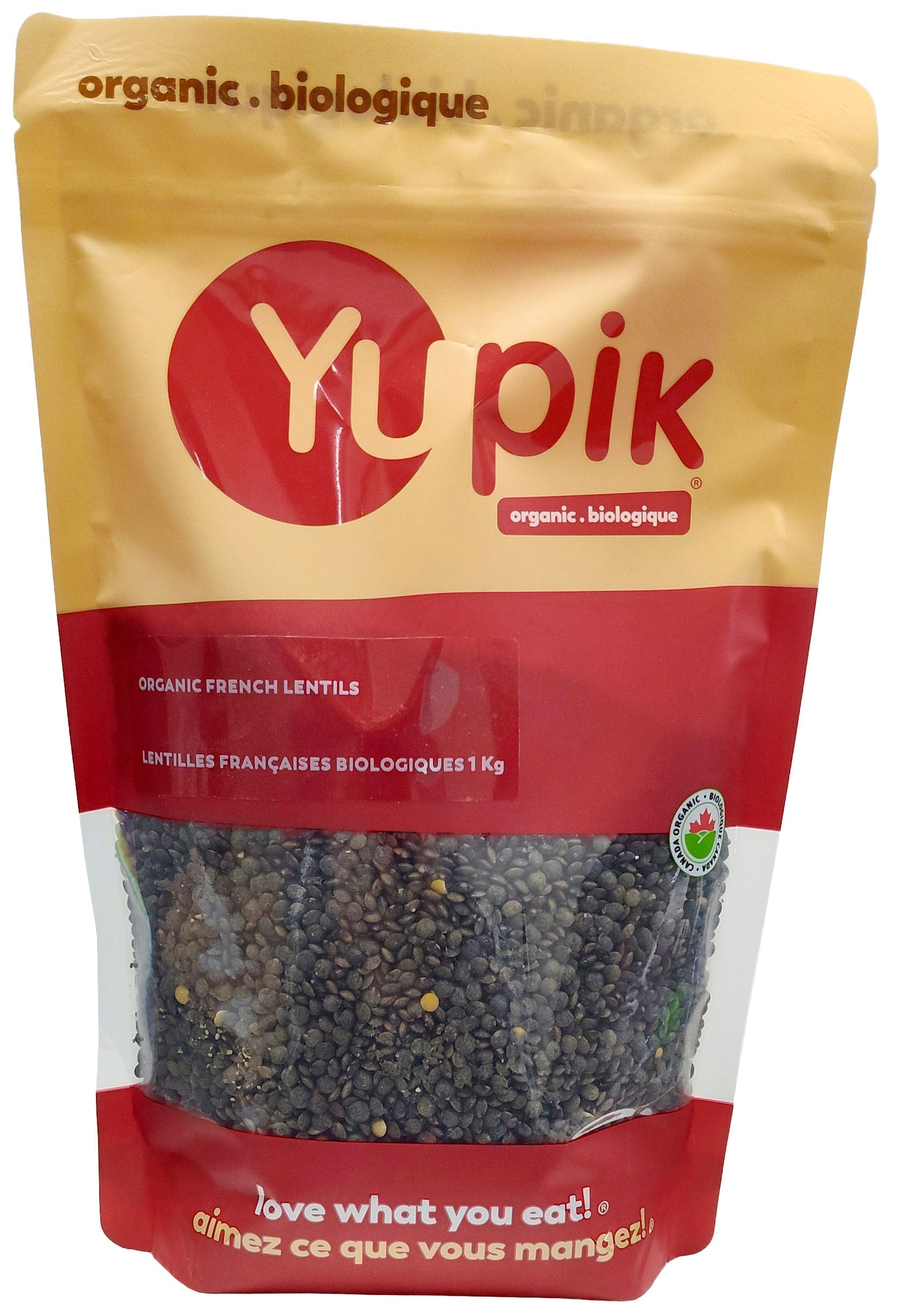 YUPIK Épicerie Lentilles françaises bio 1kg
