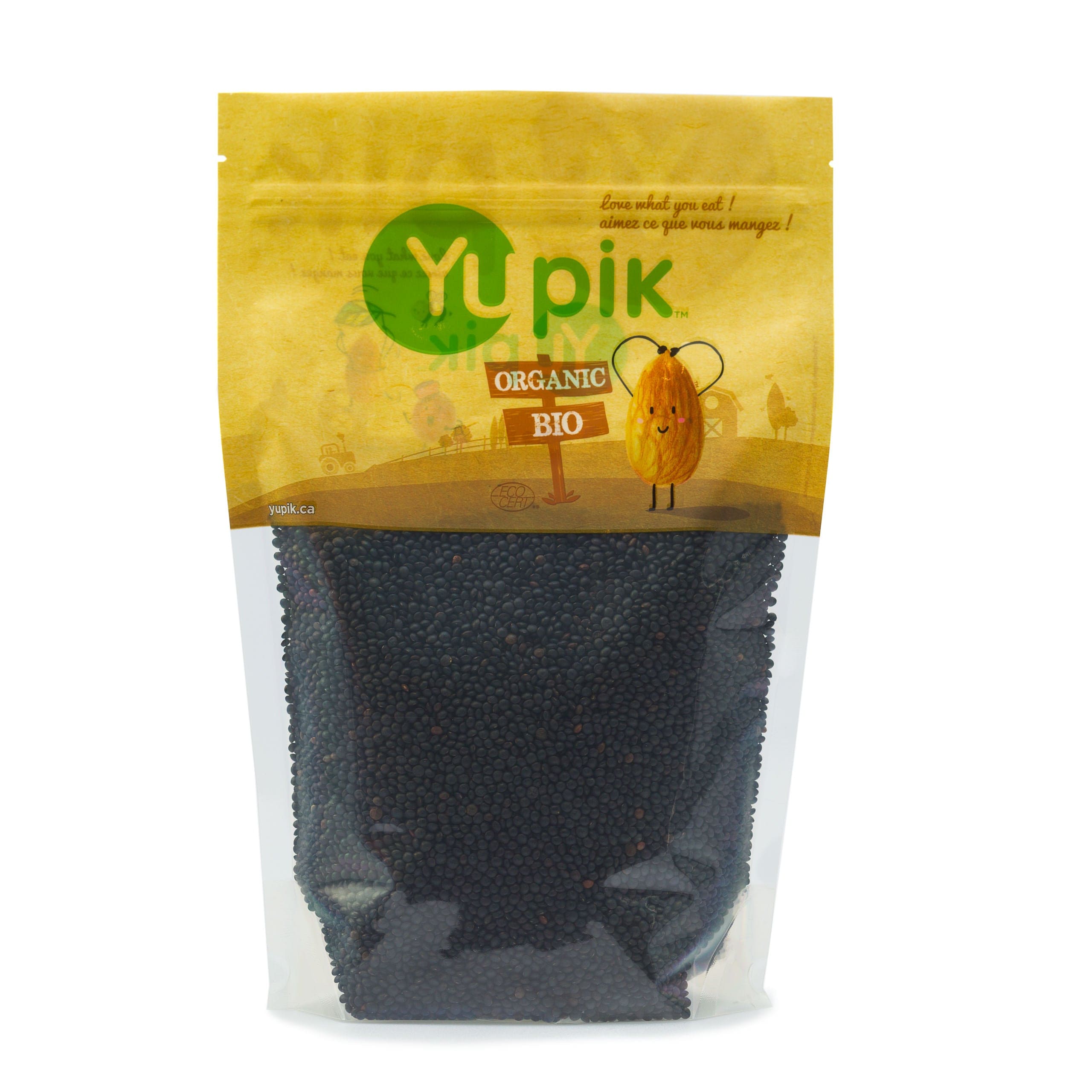 YUPIK Épicerie Lentilles noires bio 1kg