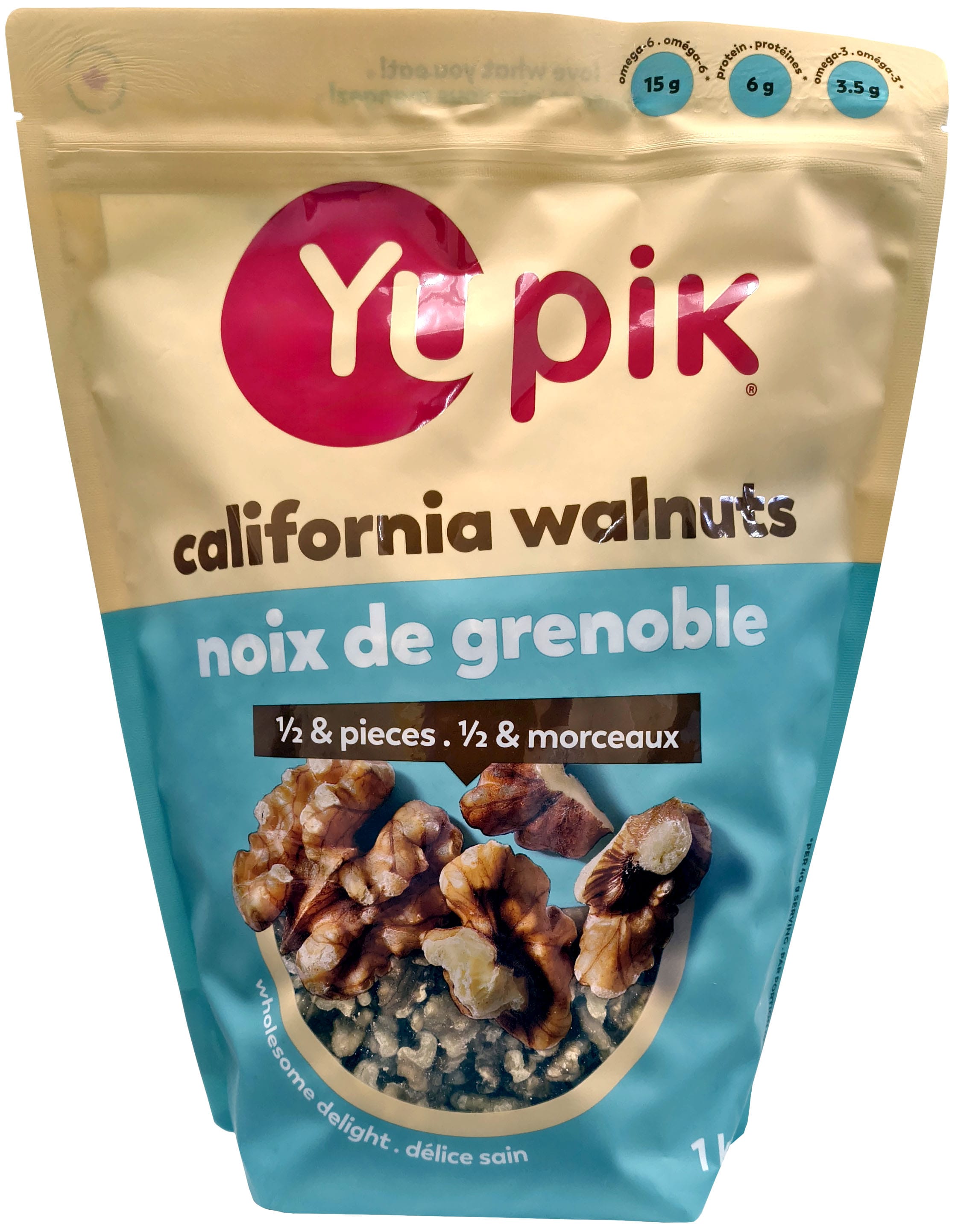 YUPIK Épicerie Noix de grenoble demies et morceaux 1kg