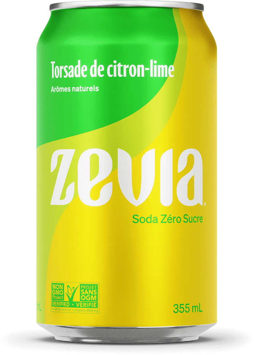 ZEVIA Épicerie Soda torsade citron-lime 355ml