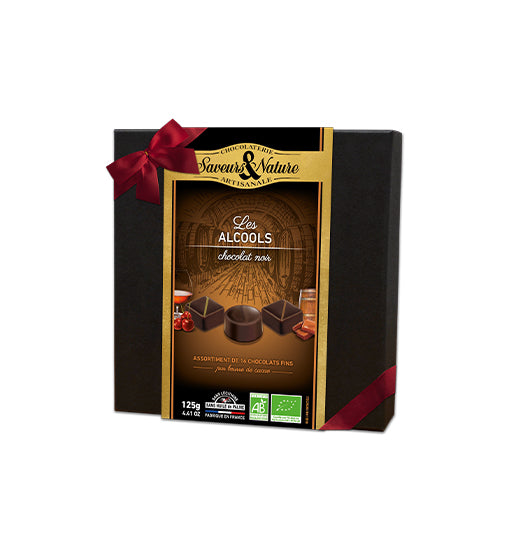 Box fine chocolates with organic alcohol 16mcrx