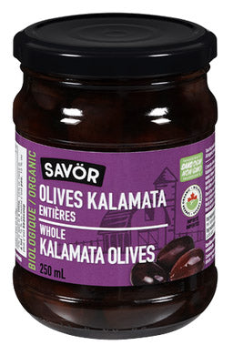 Organic whole kalamata olives 250ml
