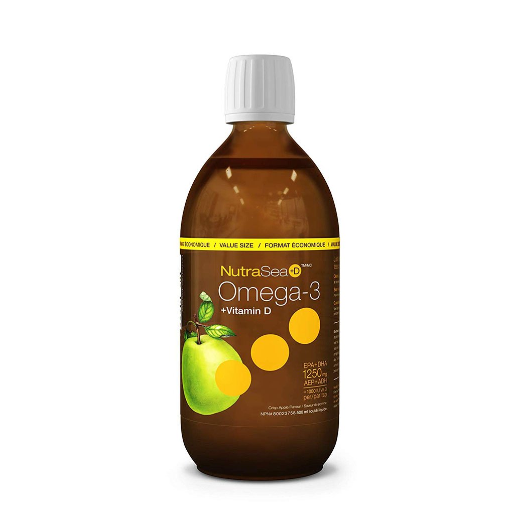 NutraSea Omega 3 EPA+DHA 1 250mg + vitamin D (apple flavor) 200ml