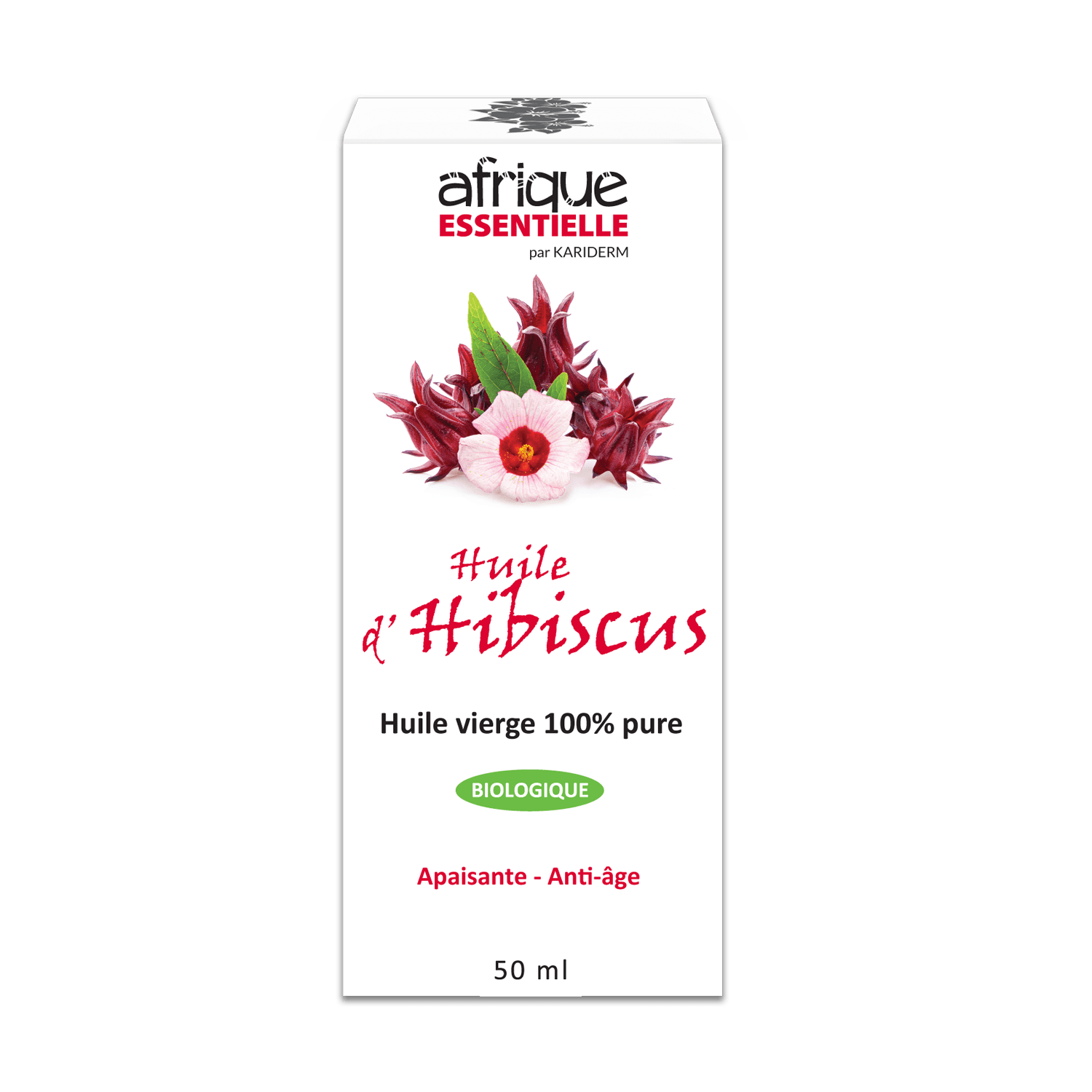 KARIDERM (FLASH-BEAUTÉ NATURELLE) Soins & beauté Huile d'hibiscus bio  (huile vierge 100% pure biologique) 50ml