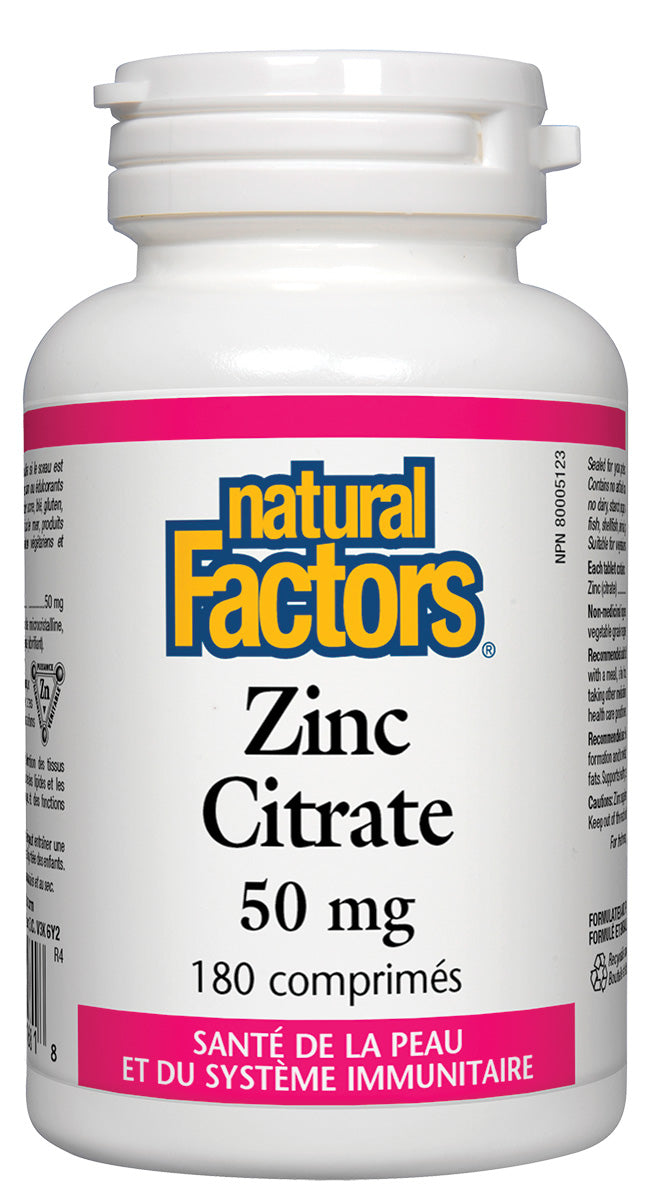 Zinc (citrate/50mg) 180tabs