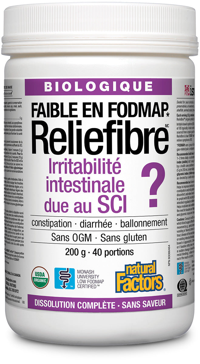 Reliefibre unflavored organic 200g