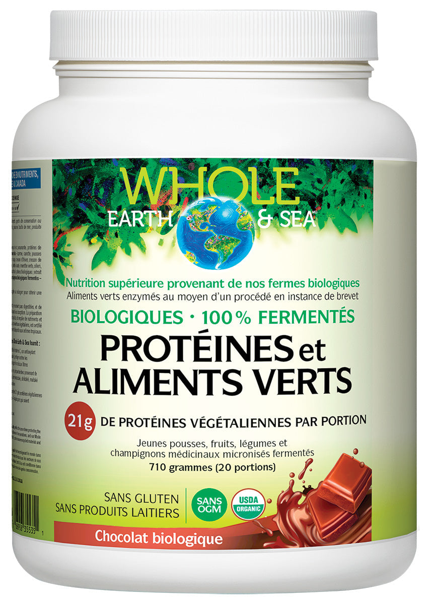 Protéines et aliments verts bio (chocolat) 710g