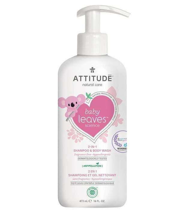 ATTITUDE Soins & beauté Shampoing et gel nettoyant sans fragance 473ml