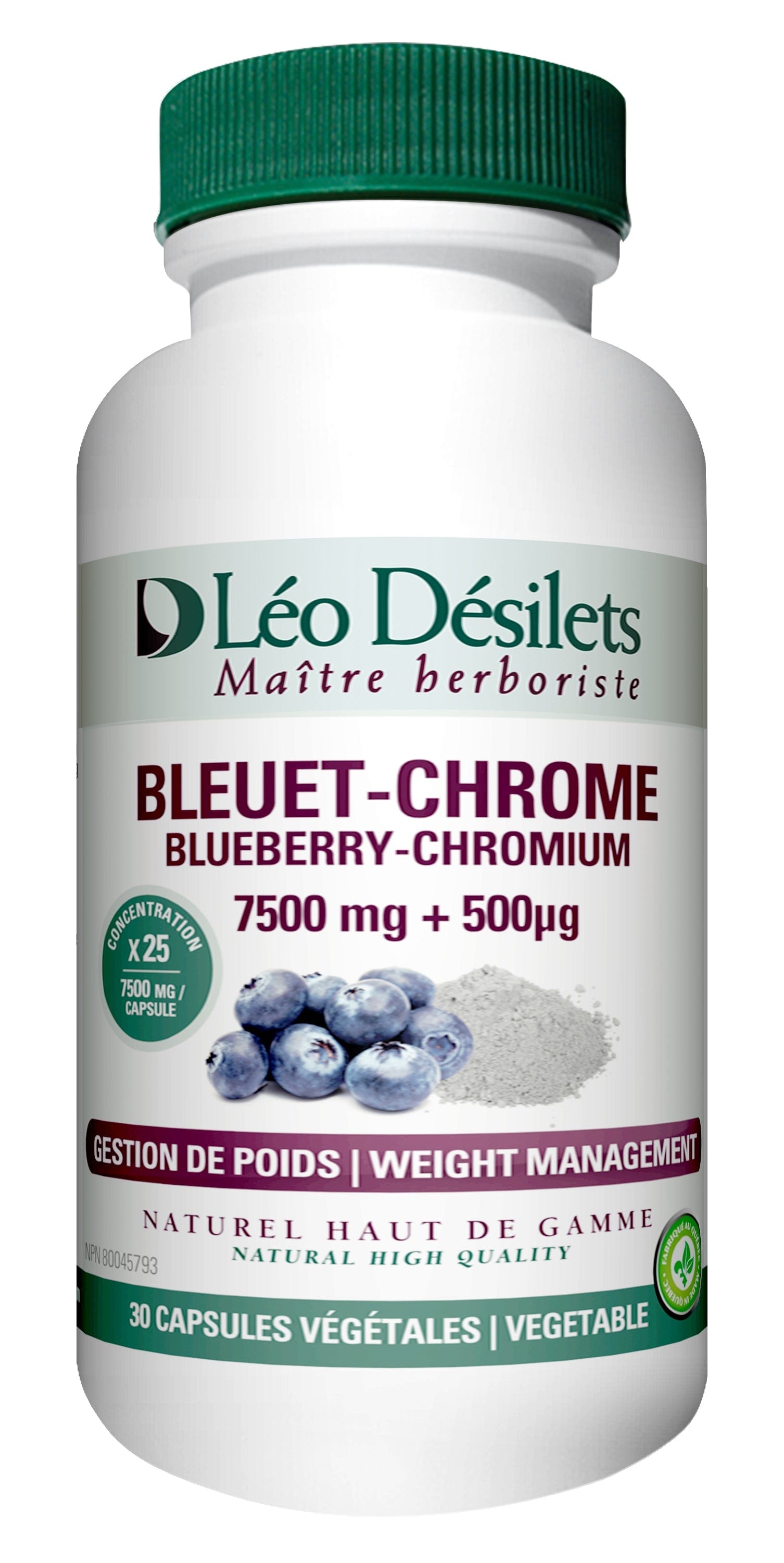 DÉSILETS LÉO Suppléments Bleuet-Chrome (remplace bleuet racine) 30caps