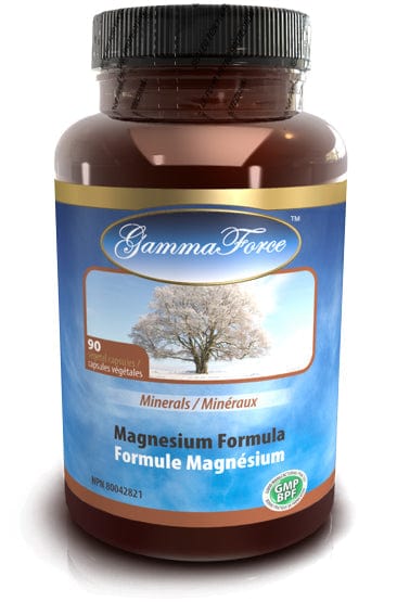 GAMMA FORCE Suppléments Formule magnésium 100mg élémentaire(Bisglycinate / glycérophosphate / taurine) 90vcaps