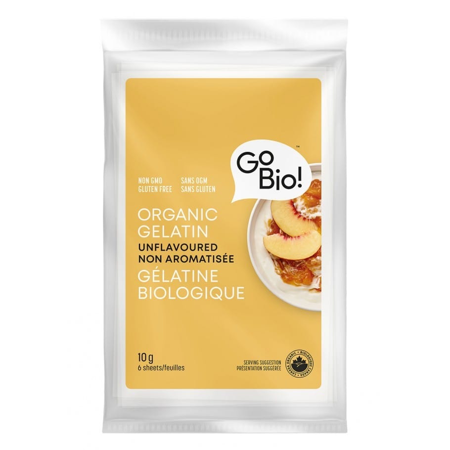 GO BIO Épicerie Gélatine feuille bio sans gluten 10g