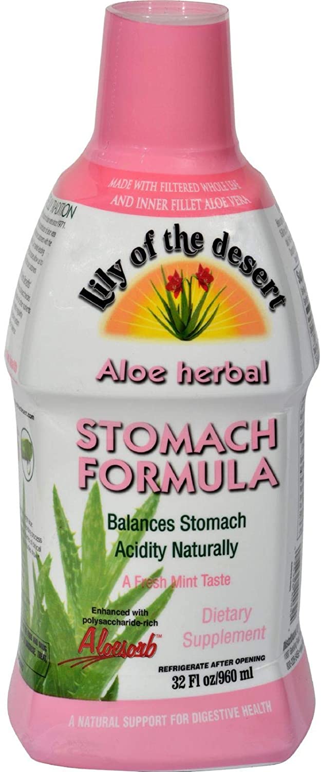 LILY OF THE DESERT Suppléments Formule à base d'herbes pour estomac 946ml
