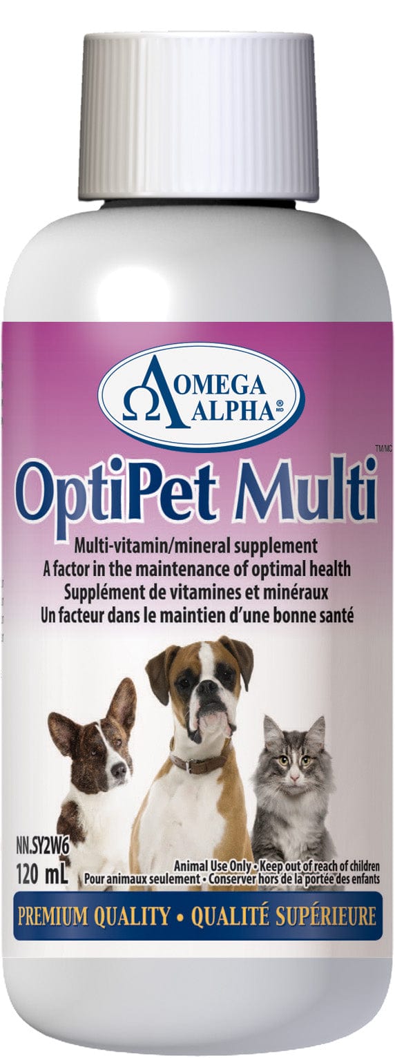 OMÉGA ALPHA ANIMAUX Suppléments Optipet multi (vitamines pour la santé) 120ml