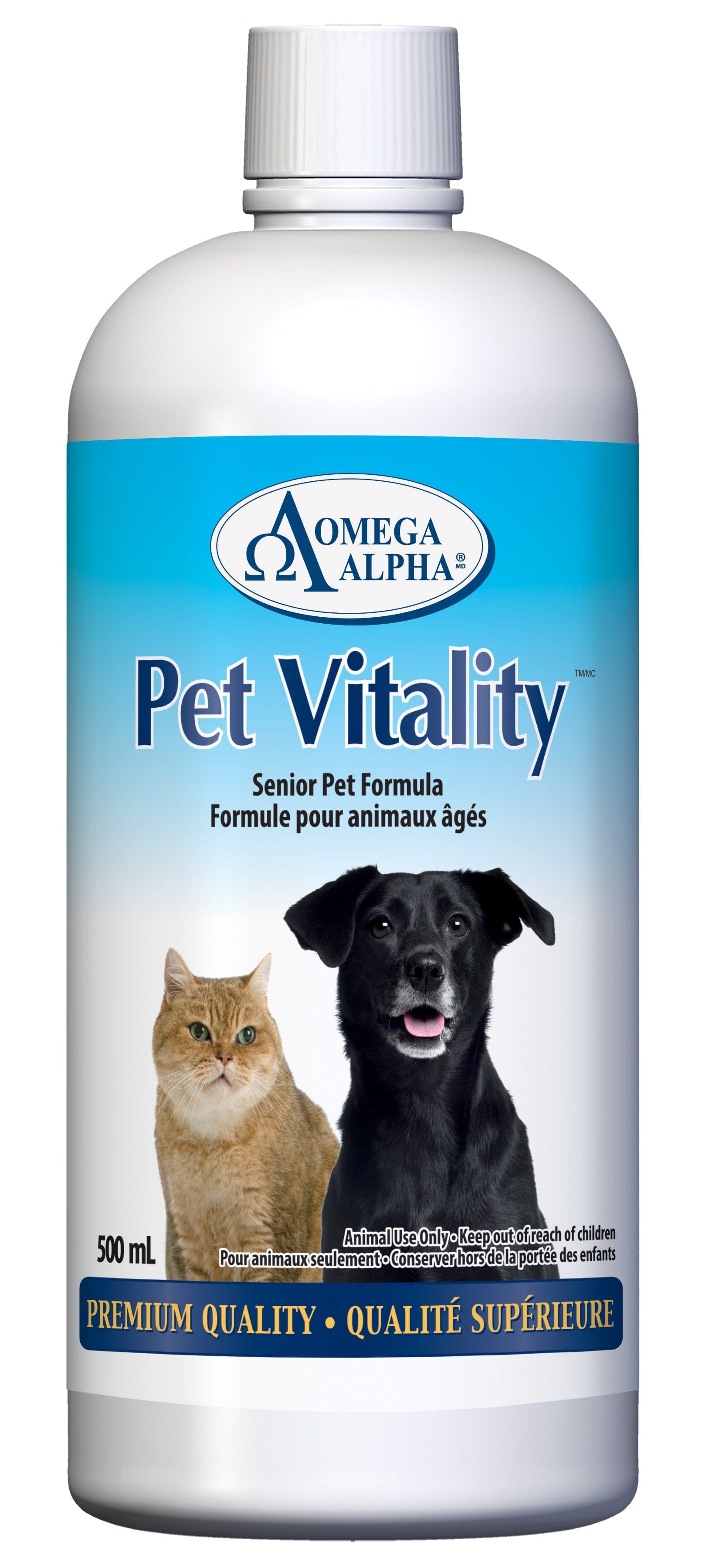OMÉGA ALPHA ANIMAUX Suppléments Pet vitality 500ml