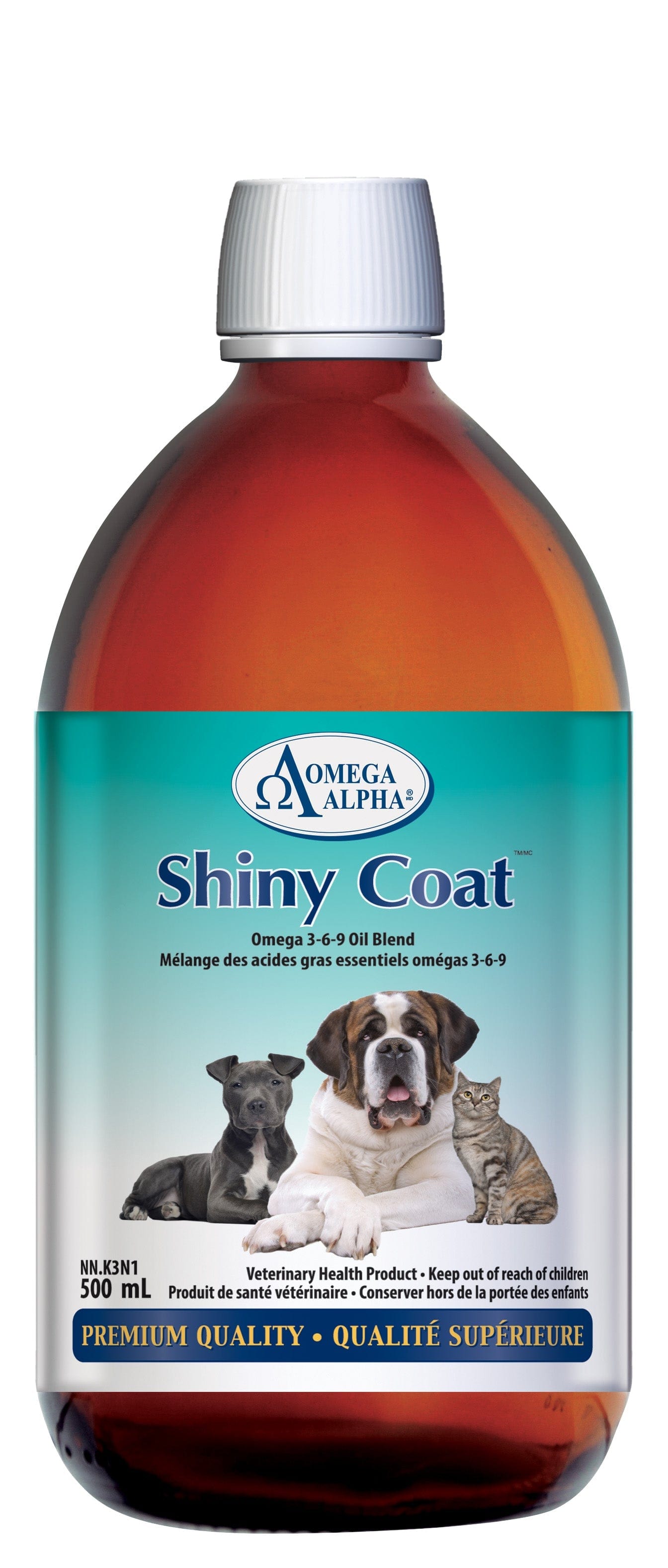 OMÉGA ALPHA ANIMAUX Suppléments Shiny coat (oméga 3-6-9) 500ml