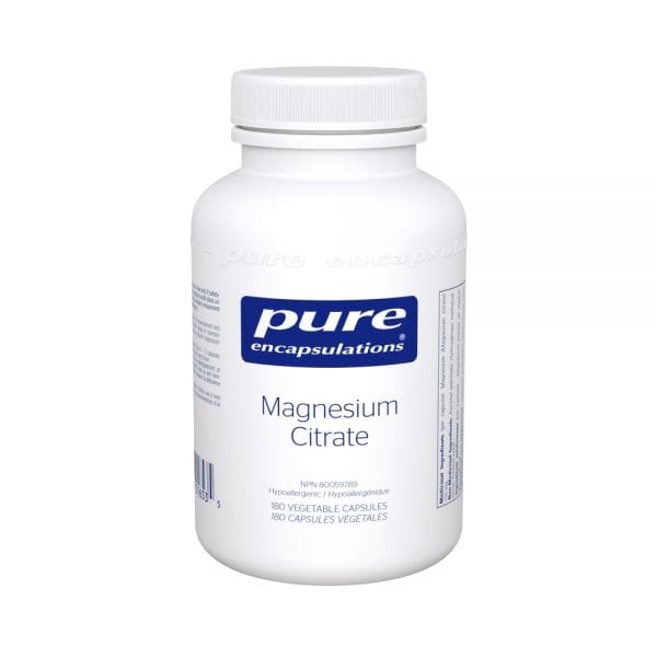PURE ENCAPSULATIONS Suppléments Magnésium citrate  180vcaps