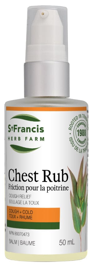 ST-FRANCIS HERB FARM Suppléments Chestrub baume friction (soulage toux et rhume infections respiratoire) 50ml