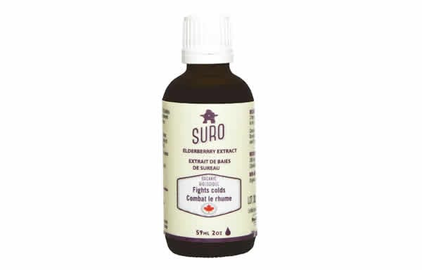 SURO Suppléments Teinture de fleurs de sureau fraîche bio avec alcool (fièvre) 59ml